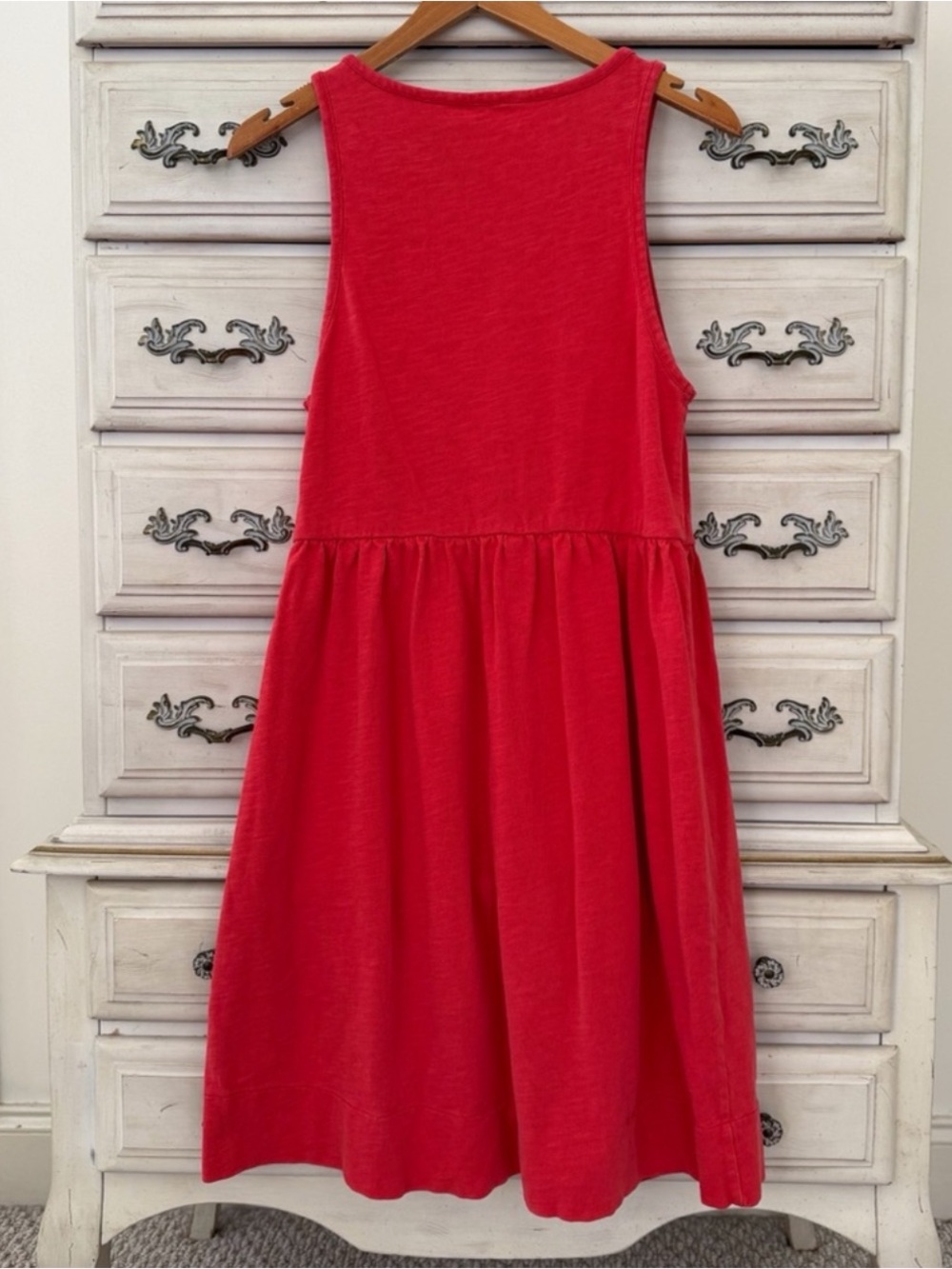 J. Crew Red Cotton Boho Button Dress - Picture 3 of 7